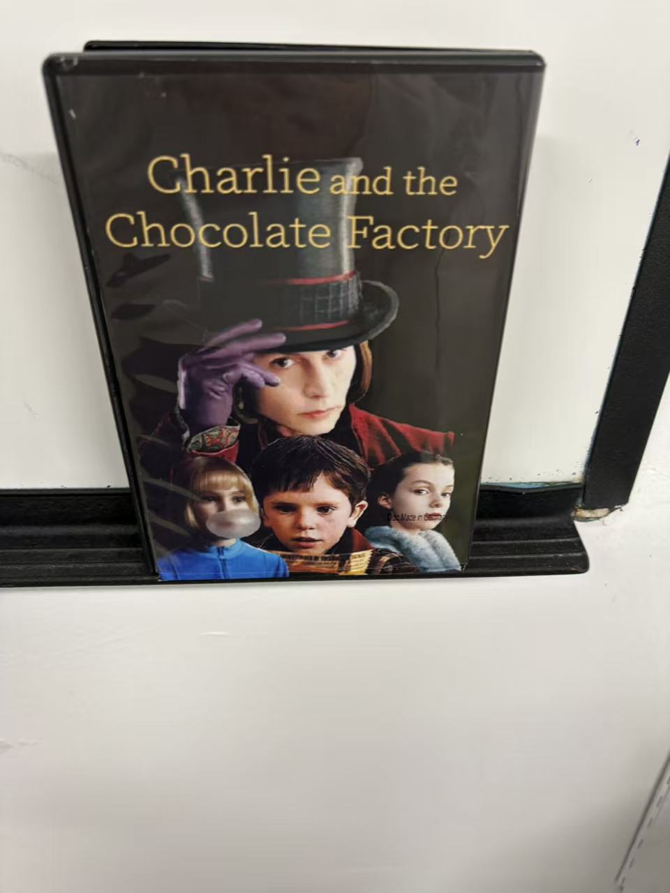 Charlie and the Chocolate Factory DVD case, front cover