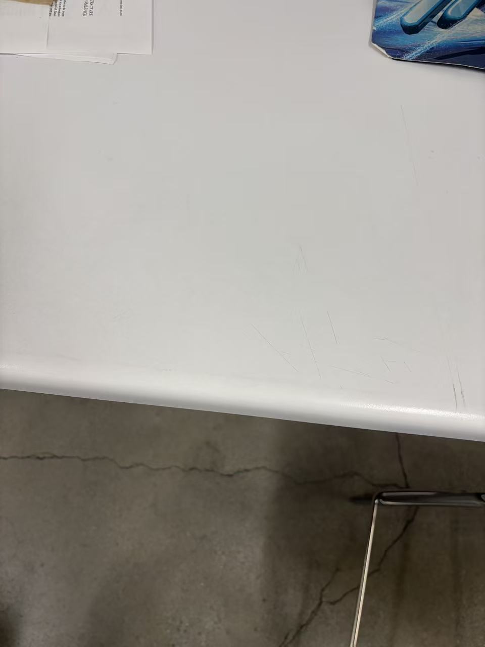 Empty desk where the student ID card had rested